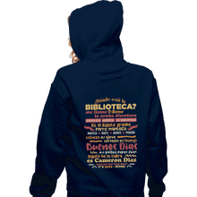 Load image into Gallery viewer, Shirts Pullover Hoodies, Unisex / Small / Navy The Bibliotecas Rap
