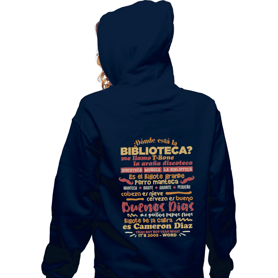 Shirts Pullover Hoodies, Unisex / Small / Navy The Bibliotecas Rap