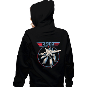 Daily_Deal_Shirts Zippered Hoodies, Unisex / Small / Black VF-1 Maverick