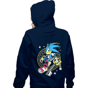Daily_Deal_Shirts Zippered Hoodies, Unisex / Small / Navy Sonic Kingdom Hearts