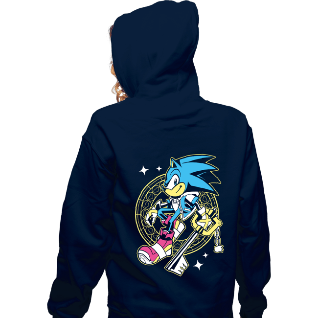 Daily_Deal_Shirts Zippered Hoodies, Unisex / Small / Navy Sonic Kingdom Hearts