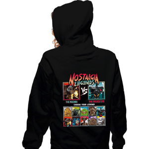 Daily_Deal_Shirts Zippered Hoodies, Unisex / Small / Black Nostalgia Legends