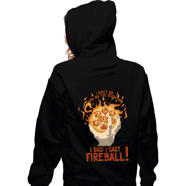 Secret_Shirts Zippered Hoodies, Unisex / Small / Black I Cast Fireball!