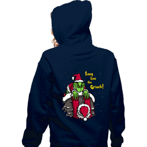 Daily_Deal_Shirts Zippered Hoodies, Unisex / Small / Navy Long Live The Grinch