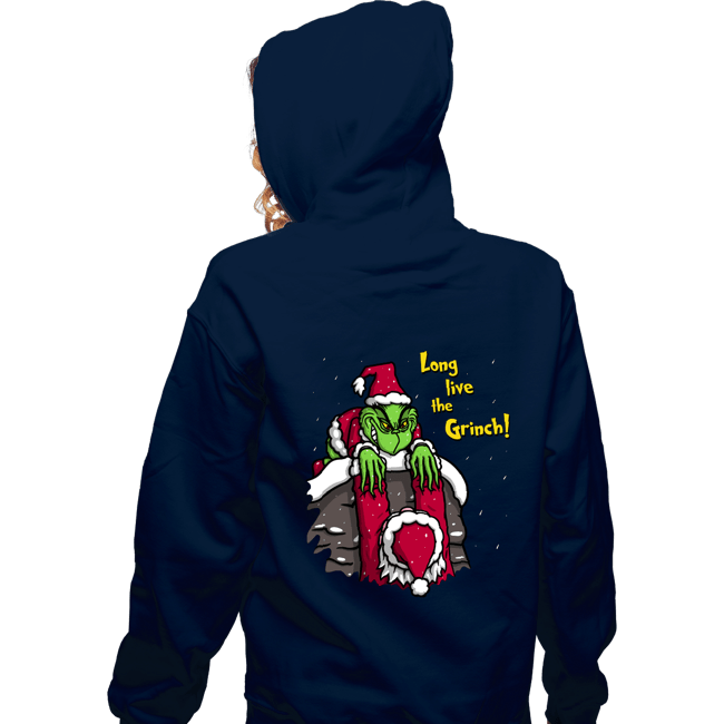Daily_Deal_Shirts Zippered Hoodies, Unisex / Small / Navy Long Live The Grinch