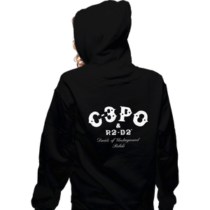 Daily_Deal_Shirts Zippered Hoodies, Unisex / Small / Black Galactic Punks