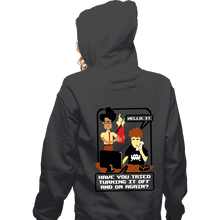 Load image into Gallery viewer, Daily_Deal_Shirts Zippered Hoodies, Unisex / Small / Dark Heather IT Support

