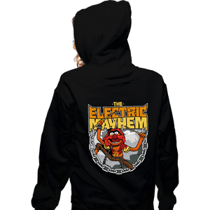 Daily_Deal_Shirts Zippered Hoodies, Unisex / Small / Black Electric Mayhem