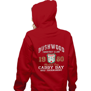Secret_Shirts Zippered Hoodies, Unisex / Small / Red Bushwood Caddy