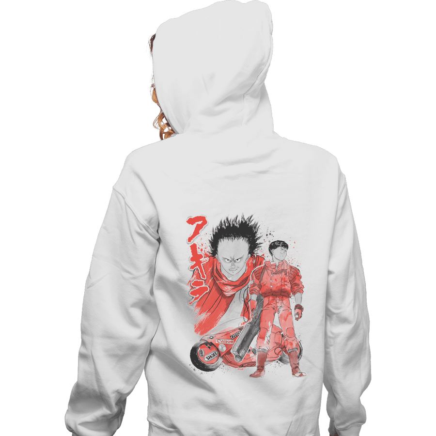 Shirts Pullover Hoodies, Unisex / Small / White Kaneda And Tetsuo Sumi-e
