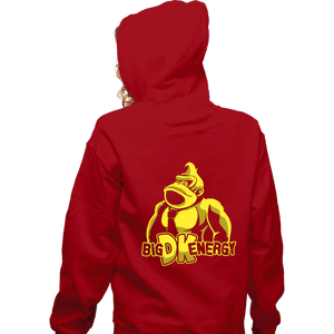 Daily_Deal_Shirts Zippered Hoodies, Unisex / Small / Red Big DK Energy