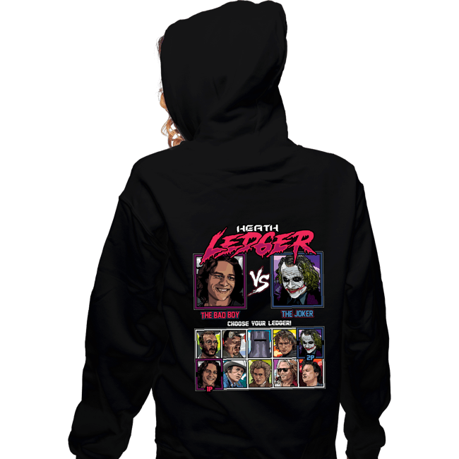 Daily_Deal_Shirts Zippered Hoodies, Unisex / Small / Black Ledger Fighter