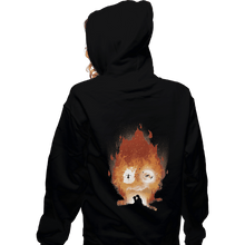 Load image into Gallery viewer, Shirts Zippered Hoodies, Unisex / Small / Black Midnight Calcifer
