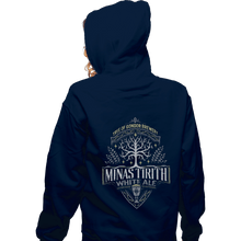 Load image into Gallery viewer, Shirts Zippered Hoodies, Unisex / Small / Navy Minas Tirith White Ale
