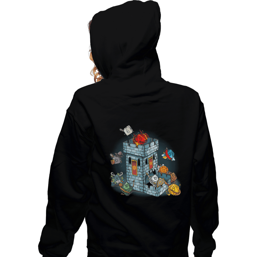 Shirts Zippered Hoodies, Unisex / Small / Black Dice Tower
