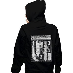 Shirts Zippered Hoodies, Unisex / Small / Black Vash The Stampede's Triguns