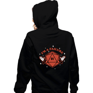 Shirts Zippered Hoodies, Unisex / Small / Black I'm A Failure Red