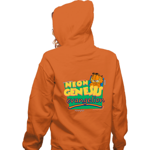 Shirts Zippered Hoodies, Unisex / Small / Red Neon Garfield Evangelion Orange
