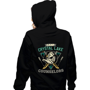 Daily_Deal_Shirts Zippered Hoodies, Unisex / Small / Black Camp Counselors
