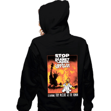 Load image into Gallery viewer, Secret_Shirts Zippered Hoodies, Unisex / Small / Black Stop The Planet Of The Apes!
