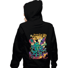 Load image into Gallery viewer, Daily_Deal_Shirts Zippered Hoodies, Unisex / Small / Black The Rise Of Cathulhu
