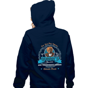 Shirts Zippered Hoodies, Unisex / Small / Navy Quark's Bar And Grill