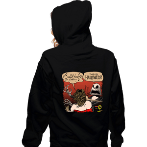 Daily_Deal_Shirts Zippered Hoodies, Unisex / Small / Black Skellington Slap