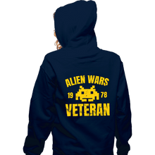 Load image into Gallery viewer, Secret_Shirts Zippered Hoodies, Unisex / Small / Navy Alien Wars
