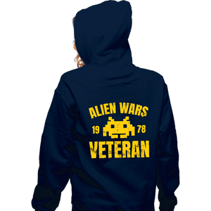 Secret_Shirts Zippered Hoodies, Unisex / Small / Navy Alien Wars
