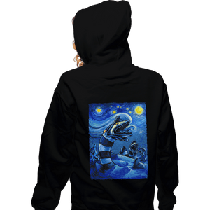 Daily_Deal_Shirts Zippered Hoodies, Unisex / Small / Black Starry Saturn