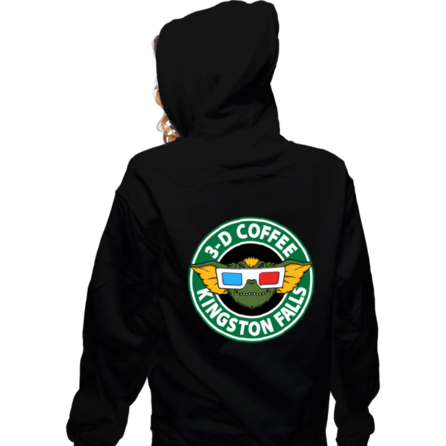 Daily_Deal_Shirts Zippered Hoodies, Unisex / Small / Black Kingston Falls Coffee