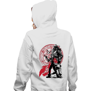 Shirts Zippered Hoodies, Unisex / Small / White The Fullmetal Alchemist