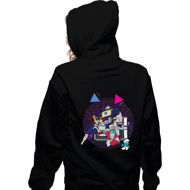 Daily_Deal_Shirts Zippered Hoodies, Unisex / Small / Black Retro Roll-Call