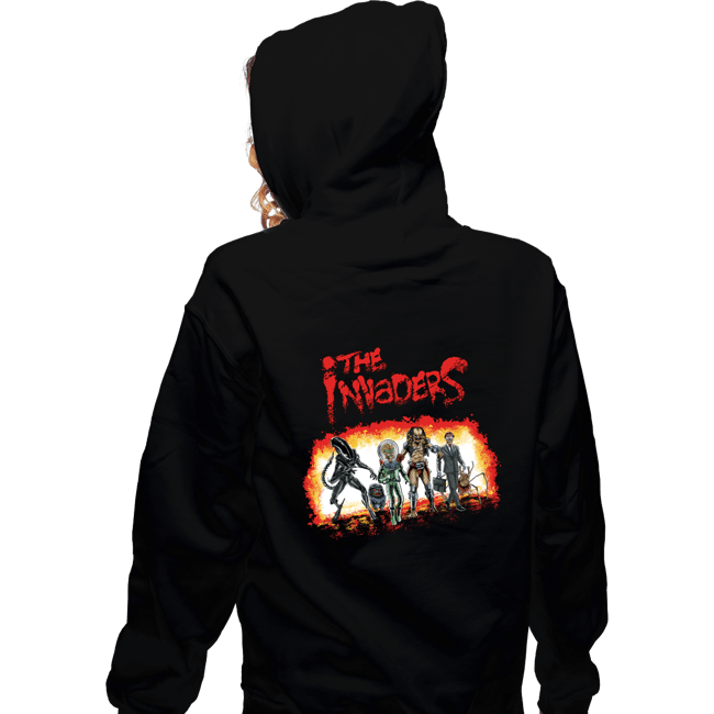 Shirts Zippered Hoodies, Unisex / Small / Black Invaders