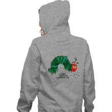 Load image into Gallery viewer, Secret_Shirts Zippered Hoodies, Unisex / Small / Sports Grey A Very Hangry Caterpillar
