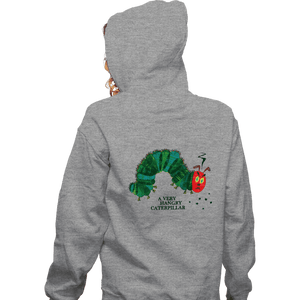 Secret_Shirts Zippered Hoodies, Unisex / Small / Sports Grey A Very Hangry Caterpillar