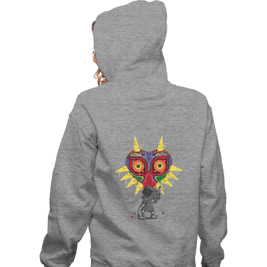 Shirts Zippered Hoodies, Unisex / Small / Sports Grey Majora's Graffiti
