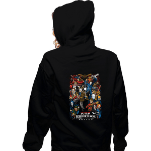 Daily_Deal_Shirts Zippered Hoodies, Unisex / Small / Black Super Horror Icons