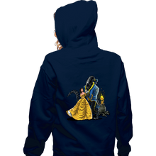 Load image into Gallery viewer, Secret_Shirts Zippered Hoodies, Unisex / Small / Navy Beauty And The Alien
