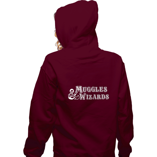 Secret_Shirts Zippered Hoodies, Unisex / Small / Maroon Muggles And Wizards