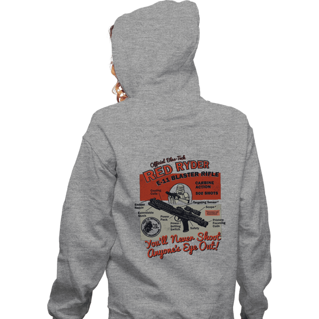 Daily_Deal_Shirts Zippered Hoodies, Unisex / Small / Sports Grey Red Ryder Blaster