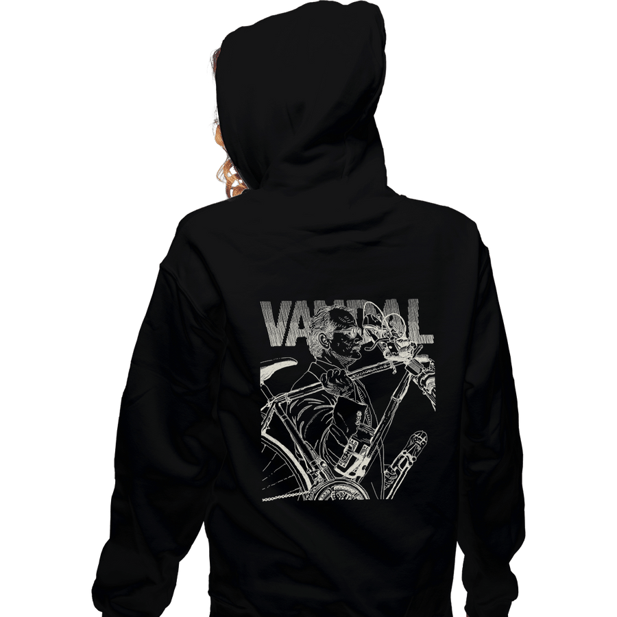 Shirts Zippered Hoodies, Unisex / Small / Black Bike Vandal