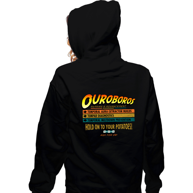Daily_Deal_Shirts Zippered Hoodies, Unisex / Small / Black Ouroboros