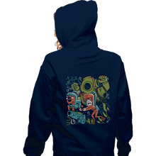 Load image into Gallery viewer, Daily_Deal_Shirts Zippered Hoodies, Unisex / Small / Navy Mystery Dive
