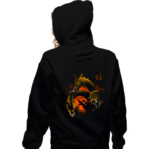 Daily_Deal_Shirts Zippered Hoodies, Unisex / Small / Black Monster Zero