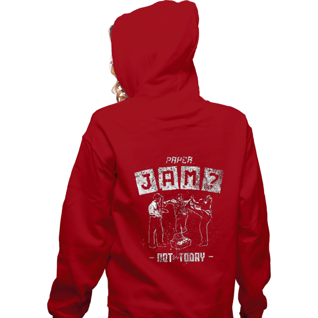 Daily_Deal_Shirts Zippered Hoodies, Unisex / Small / Red Paper Jam