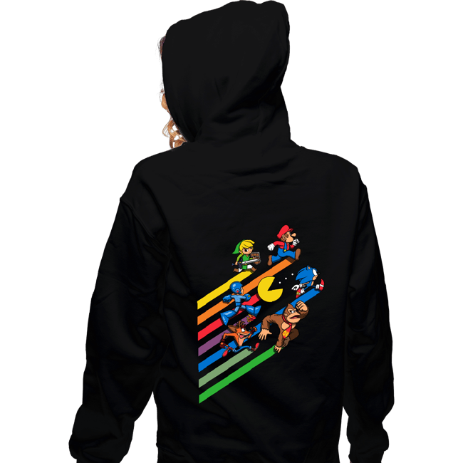 Daily_Deal_Shirts Zippered Hoodies, Unisex / Small / Black High Score Streak