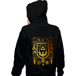 Daily_Deal_Shirts Zippered Hoodies, Unisex / Small / Black Waker Of Time