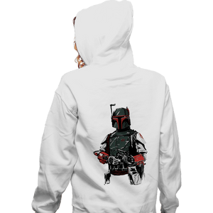 Shirts Zippered Hoodies, Unisex / Small / White Mandalorian Bounterhunter