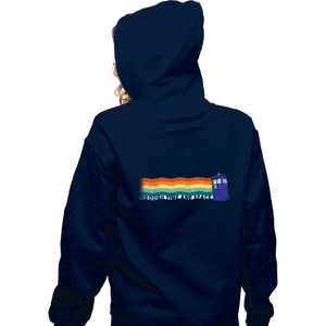 Secret_Shirts Zippered Hoodies, Unisex / Small / Navy Through Time And Space